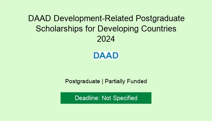 DAAD Development-Related Postgraduate Scholarships for Developing Countries 2024