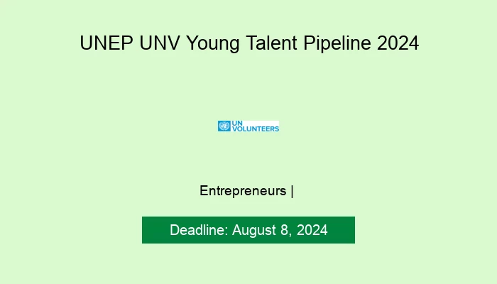 UNEP UNV Young Talent Pipeline 2024