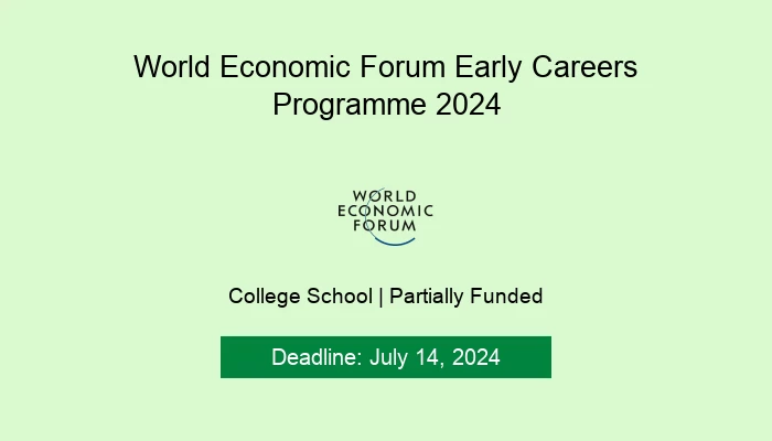 World Economic Forum Early Careers Programme 2024
